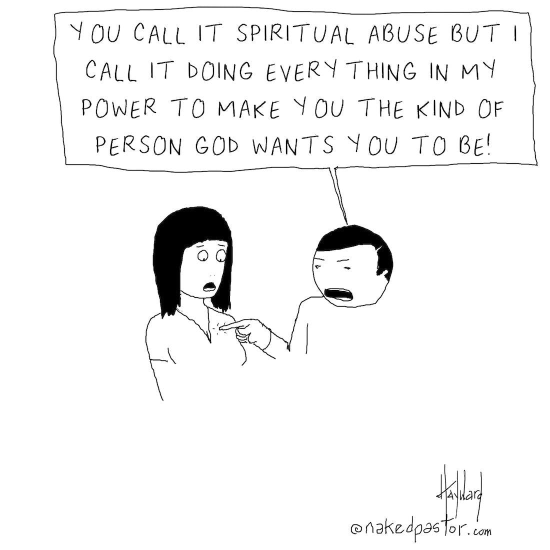 You Call It Spiritual Abuse Digital Cartoon